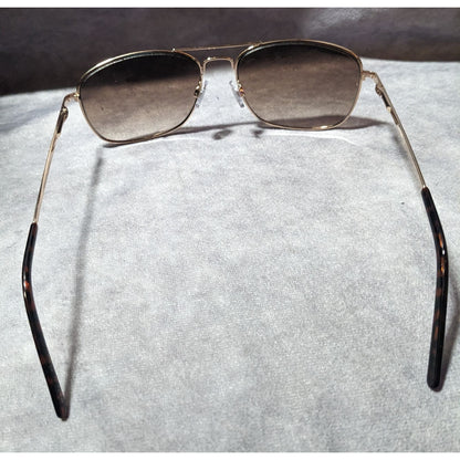 Express Y2K Retro Aviator Tortoise Accent Sunglasses