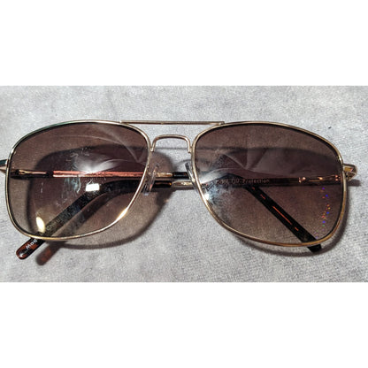 Express Y2K Retro Aviator Tortoise Accent Sunglasses