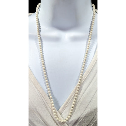 Vintage 80s Ooops A Daisy White Enameled Metal Beaded Necklace