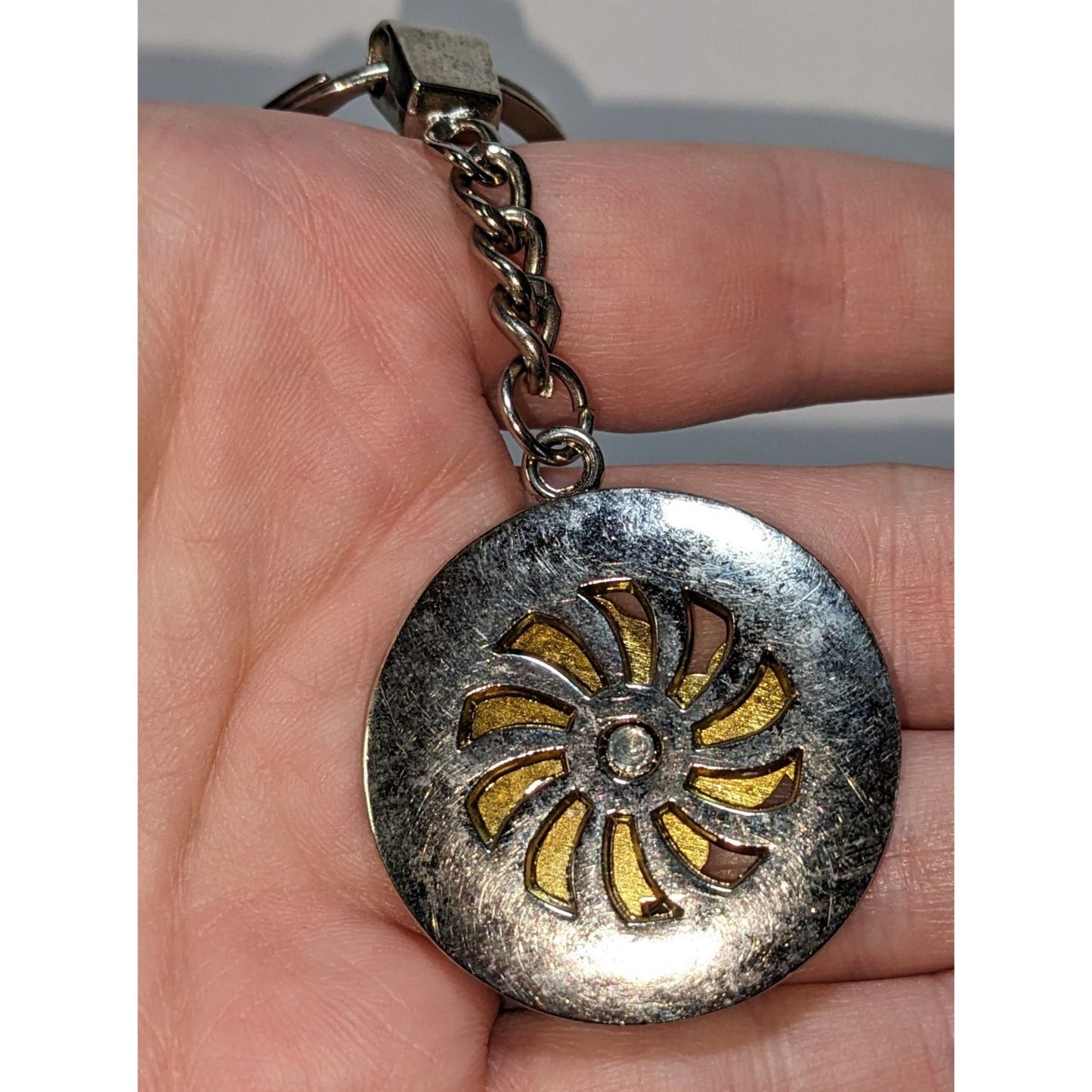 Isla Mujeres Mexico Souvenir Keychain With Spinning Smiling Yellow Octopus