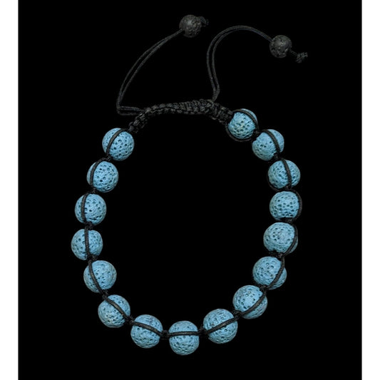 Nature Inspired Blue Lava Stone Beaded Bracelet
