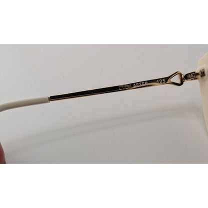 Quay Everafter Womens Cat Eye Sunglasses 65mm White Frame Gold Arms Gradient Lenses