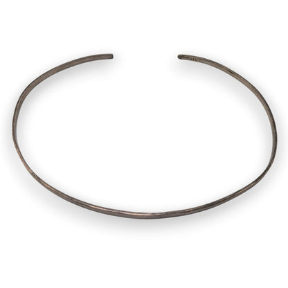 Vintage 90s Caravantes Mexico 925 Sterling Silver Minimalist Collar Necklace 18g