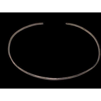 Vintage 90s Caravantes Mexico 925 Sterling Silver Minimalist Collar Necklace 18g