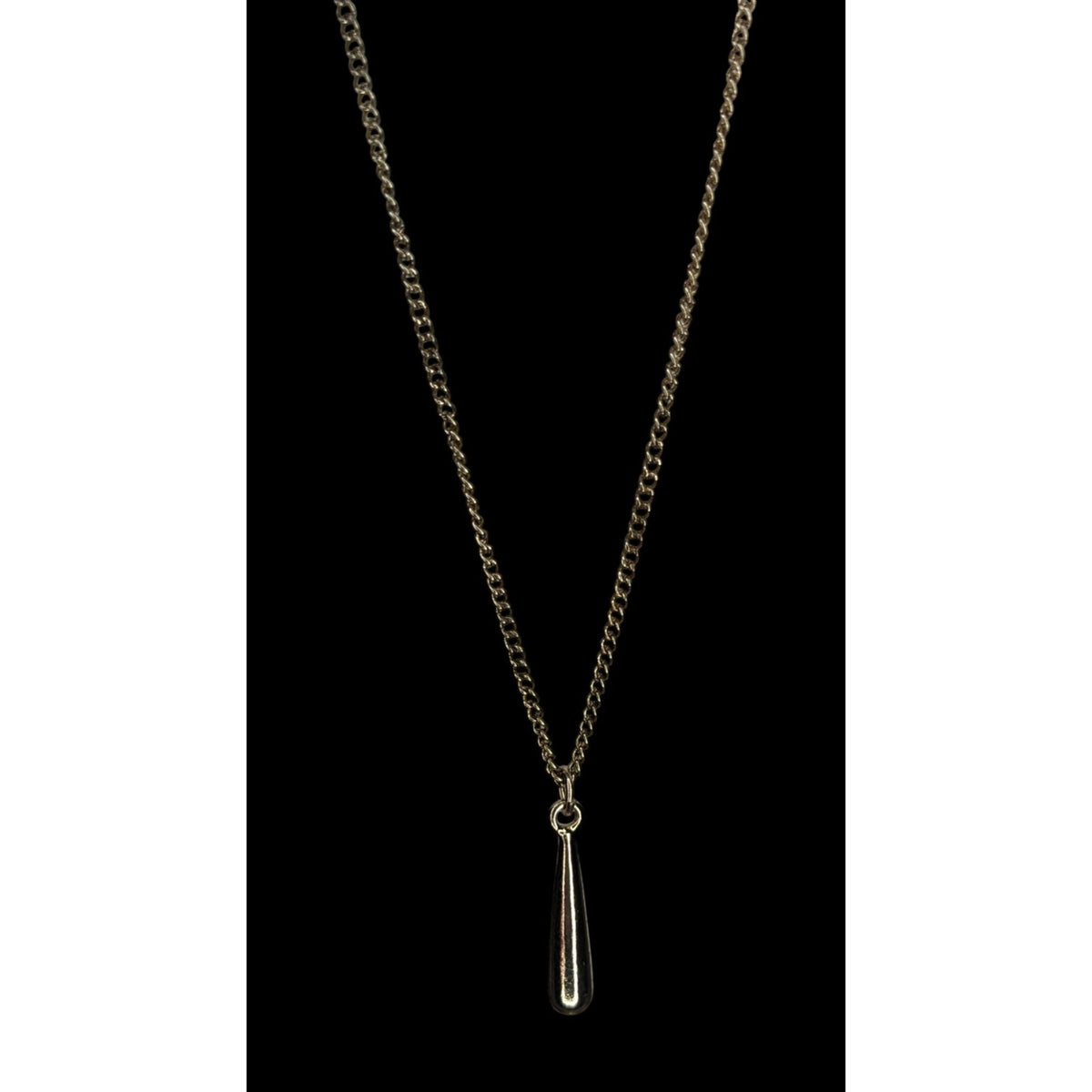 Minimalist Y2K Layered Gold Tone Teardrop Pendant Necklace