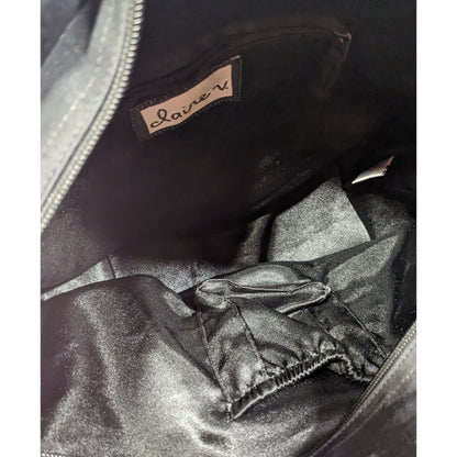 Claire V Floral Embroidered Blue And Gold Color Shift Bag