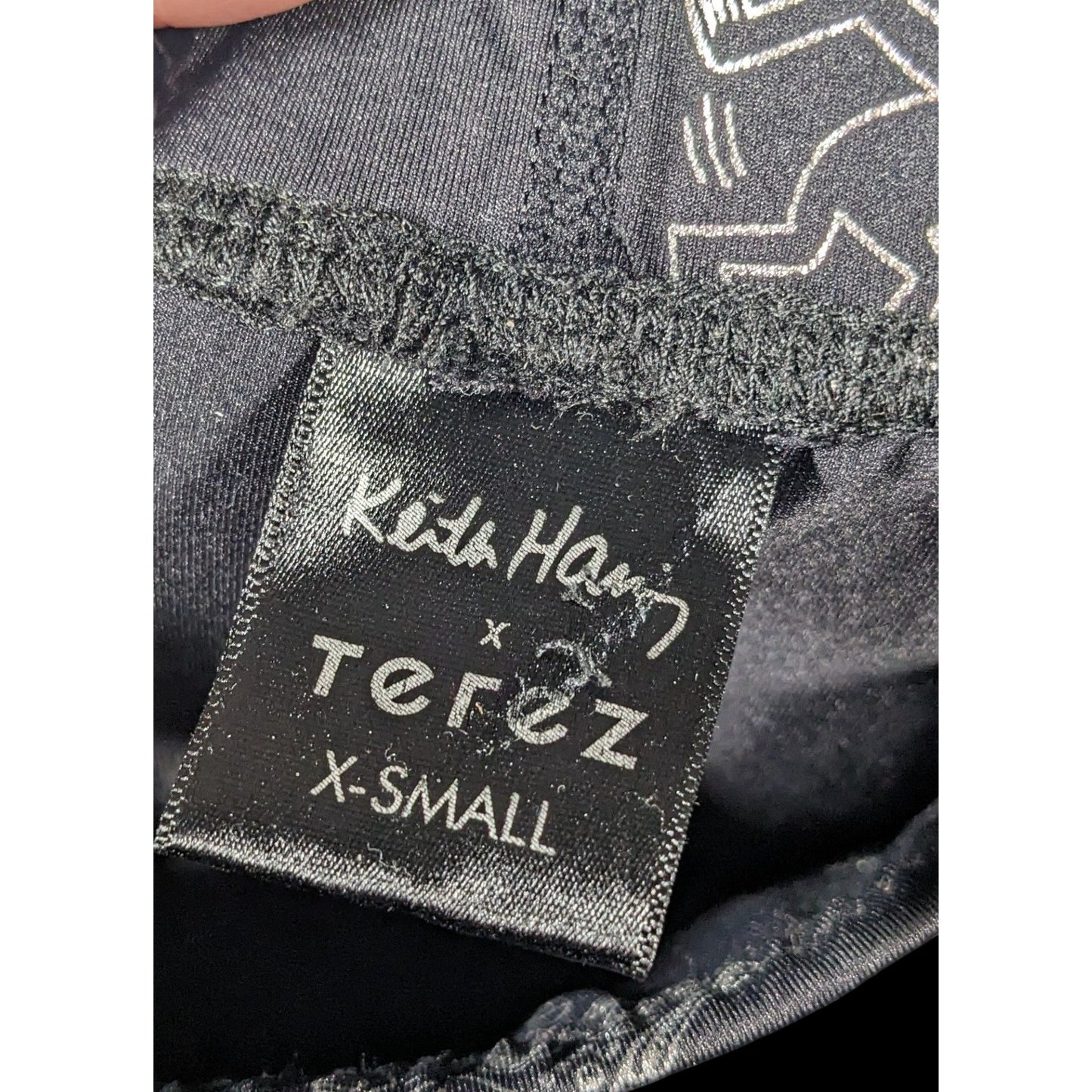 Terez x Keith Haring Black And Silver Robot Leggings Size XS