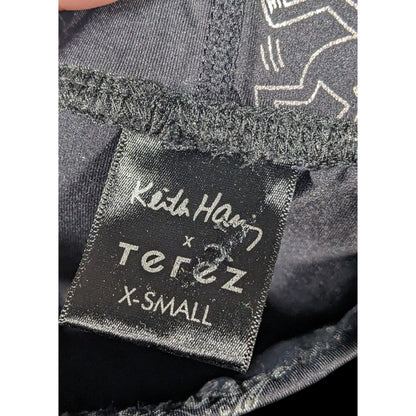 Terez x Keith Haring Black And Silver Robot Leggings Size XS