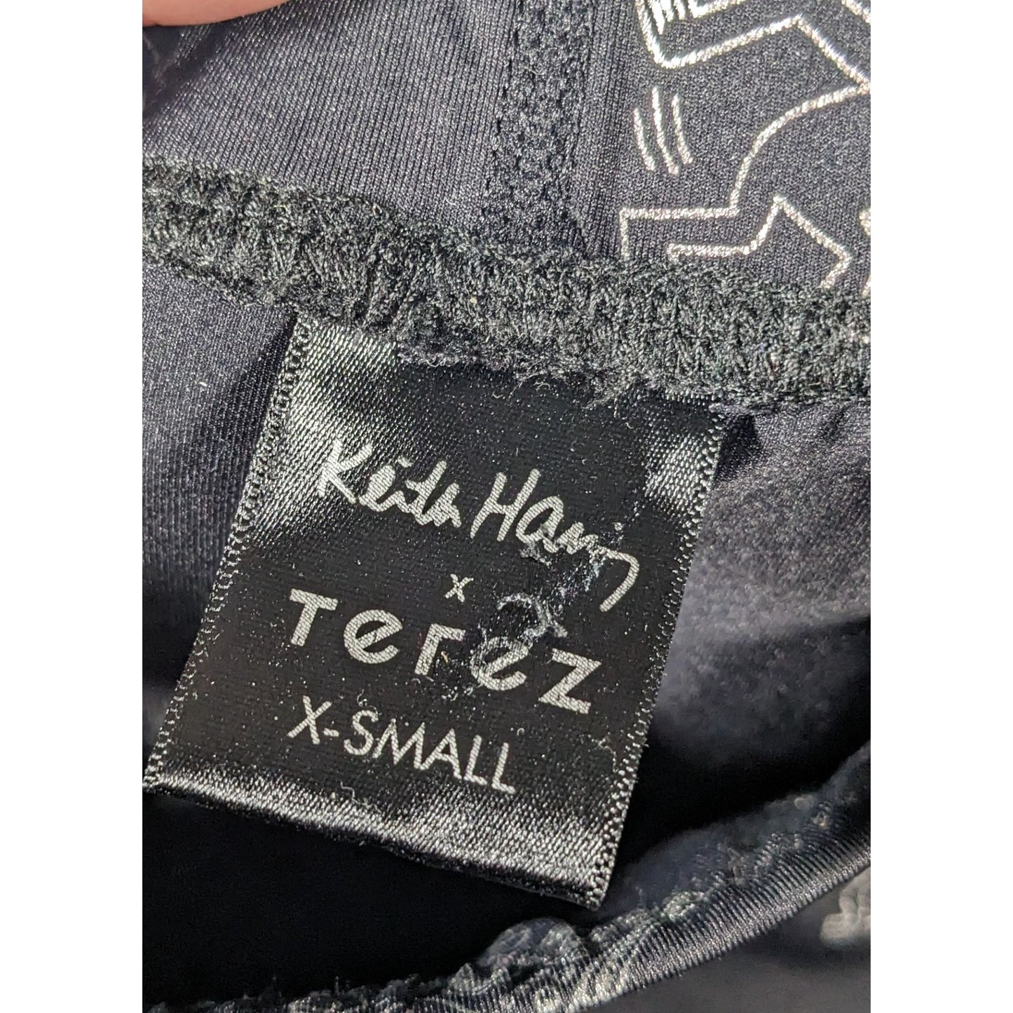 Terez x Keith Haring Black And Silver Robot Leggings Size XS
