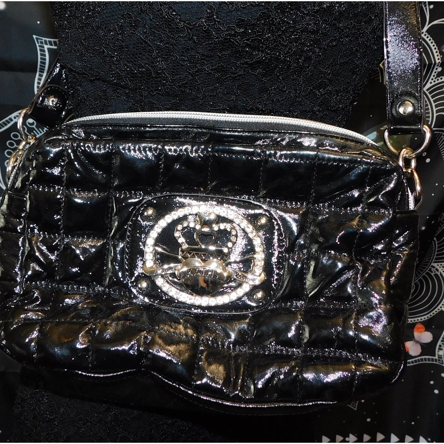 Kathy Van Zeeland Quilted Gothic Shoulder Bag