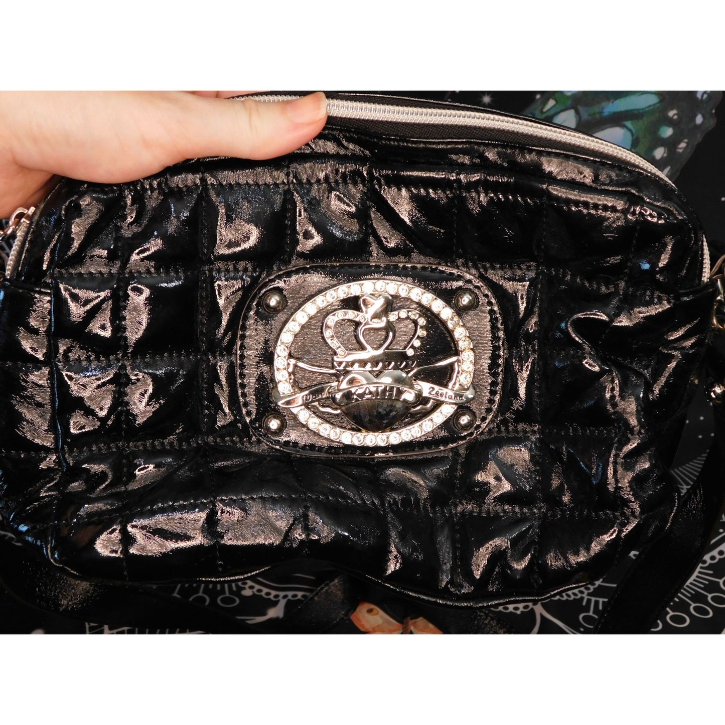 Kathy Van Zeeland Quilted Gothic Shoulder Bag