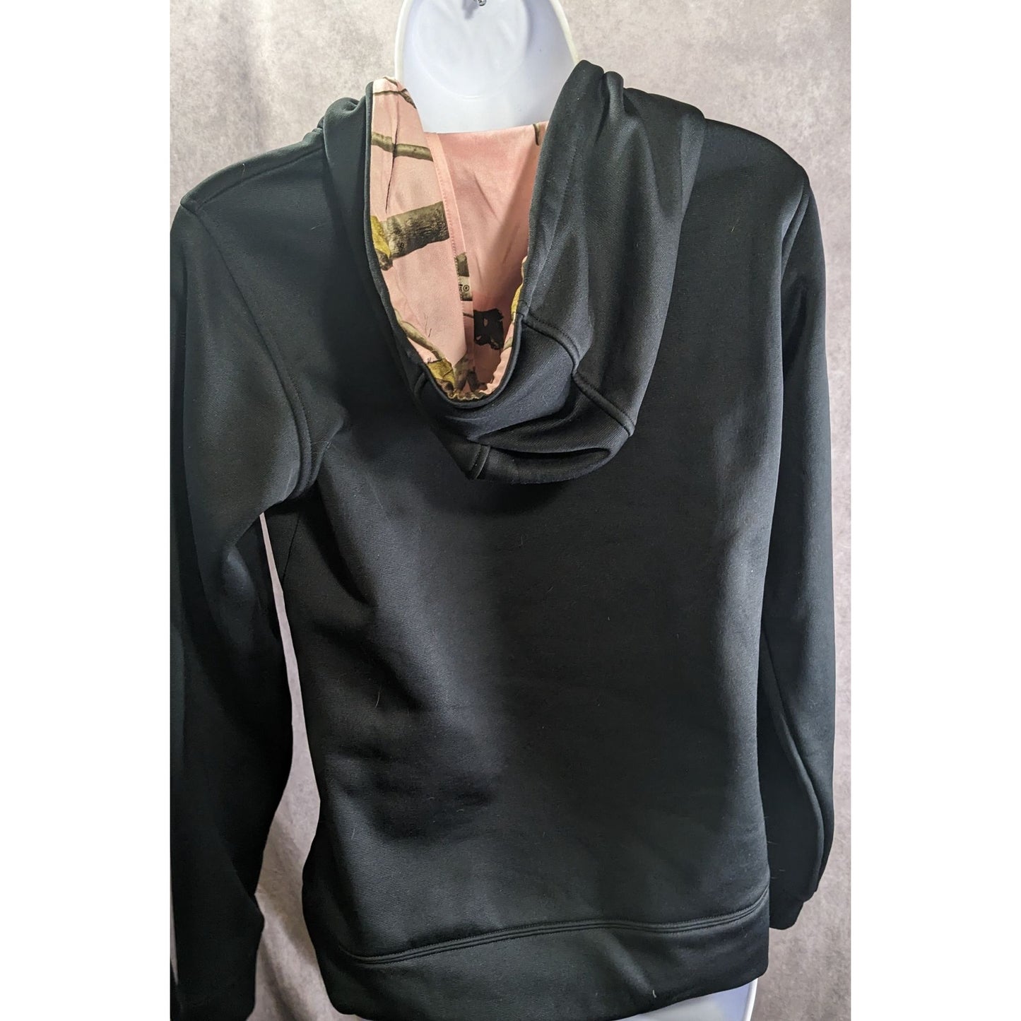 Under Armour Storm Womens Black Hoodie Pink Camo Logo Size Small