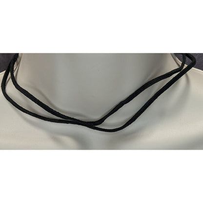 Black Double-Strand Suede Choker Necklace