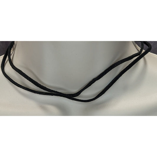 Black Double-Strand Suede Choker Necklace