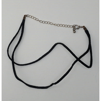 Black Double-Strand Suede Choker Necklace
