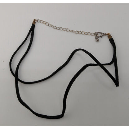 Black Double-Strand Suede Choker Necklace