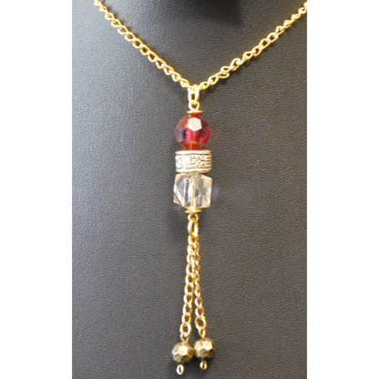 Whimsical Red Queen Inspired Y Drop Necklace
