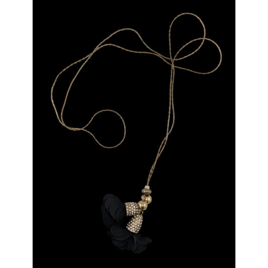 INC International Concepts Floral Rhinestone Lariat Necklace