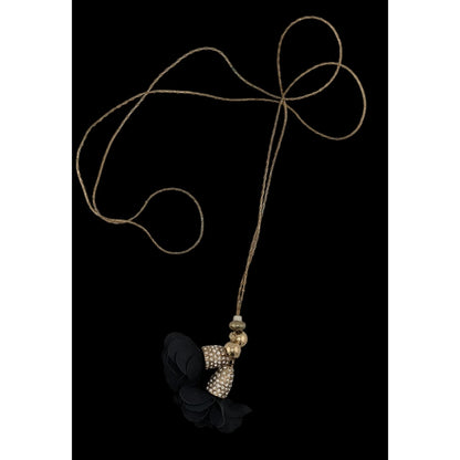 INC International Concepts Floral Rhinestone Lariat Necklace