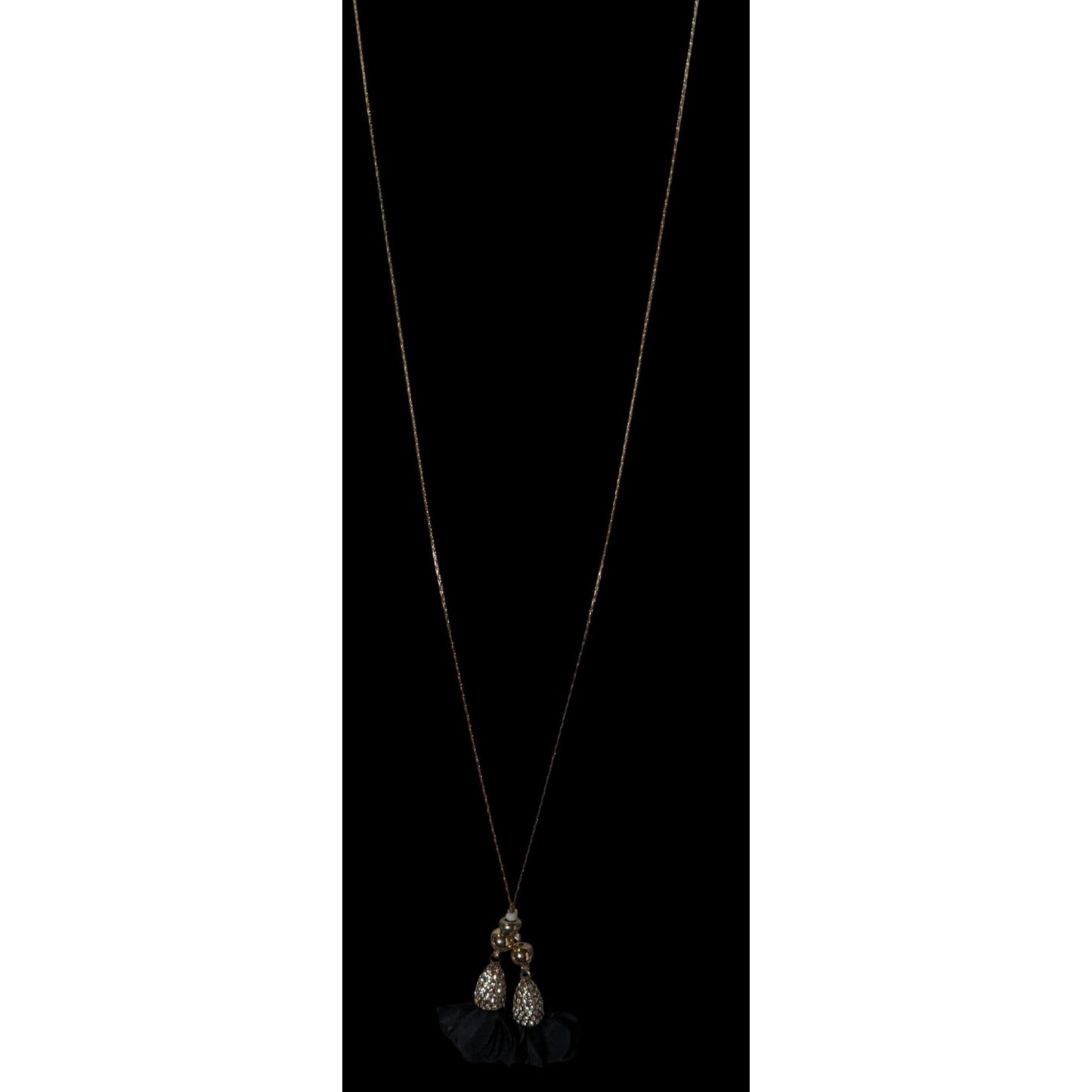 INC International Concepts Floral Rhinestone Lariat Necklace