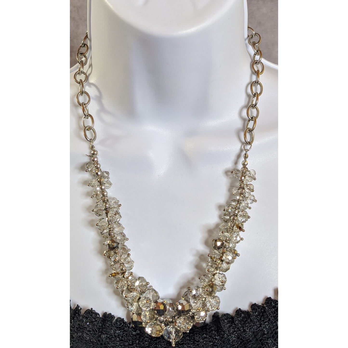 Elegant Glam Simply Vera Vera Wang Crystal Bead Cluster Necklace