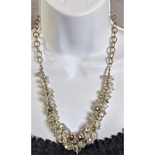 Elegant Glam Simply Vera Vera Wang Crystal Bead Cluster Necklace