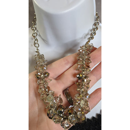 Elegant Glam Simply Vera Vera Wang Crystal Bead Cluster Necklace