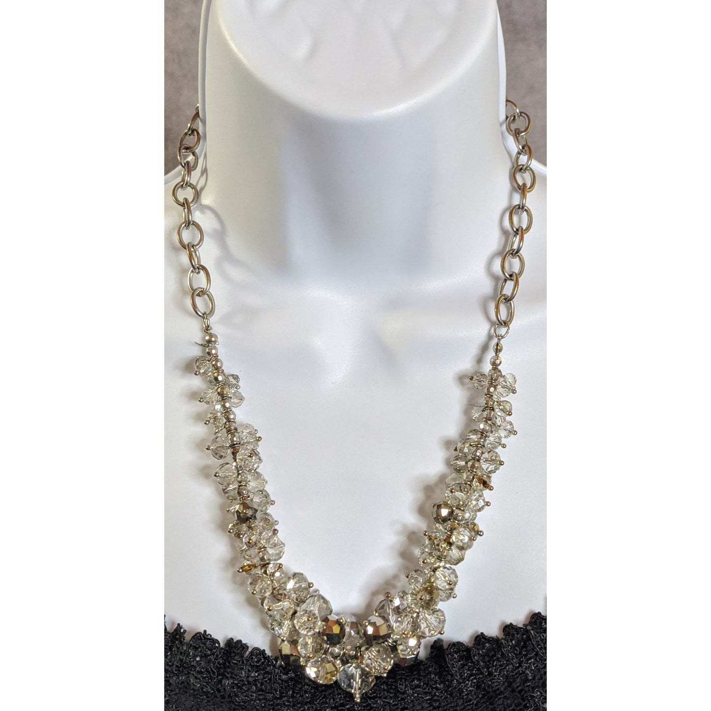 Elegant Glam Simply Vera Vera Wang Crystal Bead Cluster Necklace