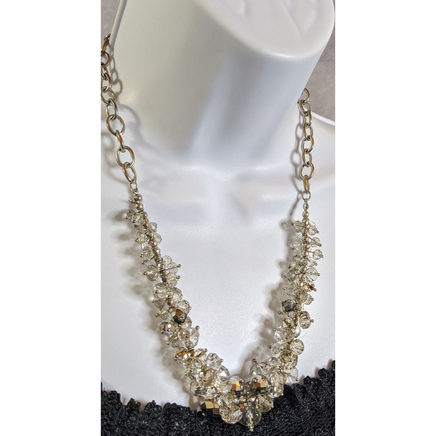Elegant Glam Simply Vera Vera Wang Crystal Bead Cluster Necklace