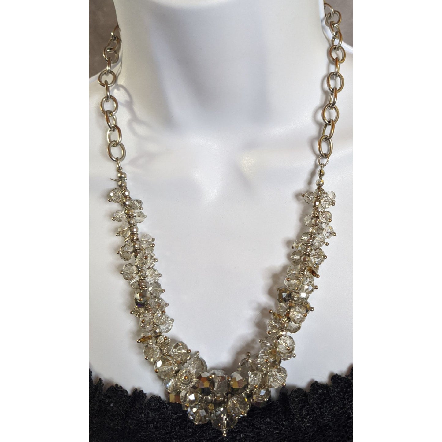 Elegant Glam Simply Vera Vera Wang Crystal Bead Cluster Necklace