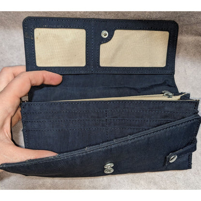 Preppy Sporty Kipling Navy Nylon Wallet