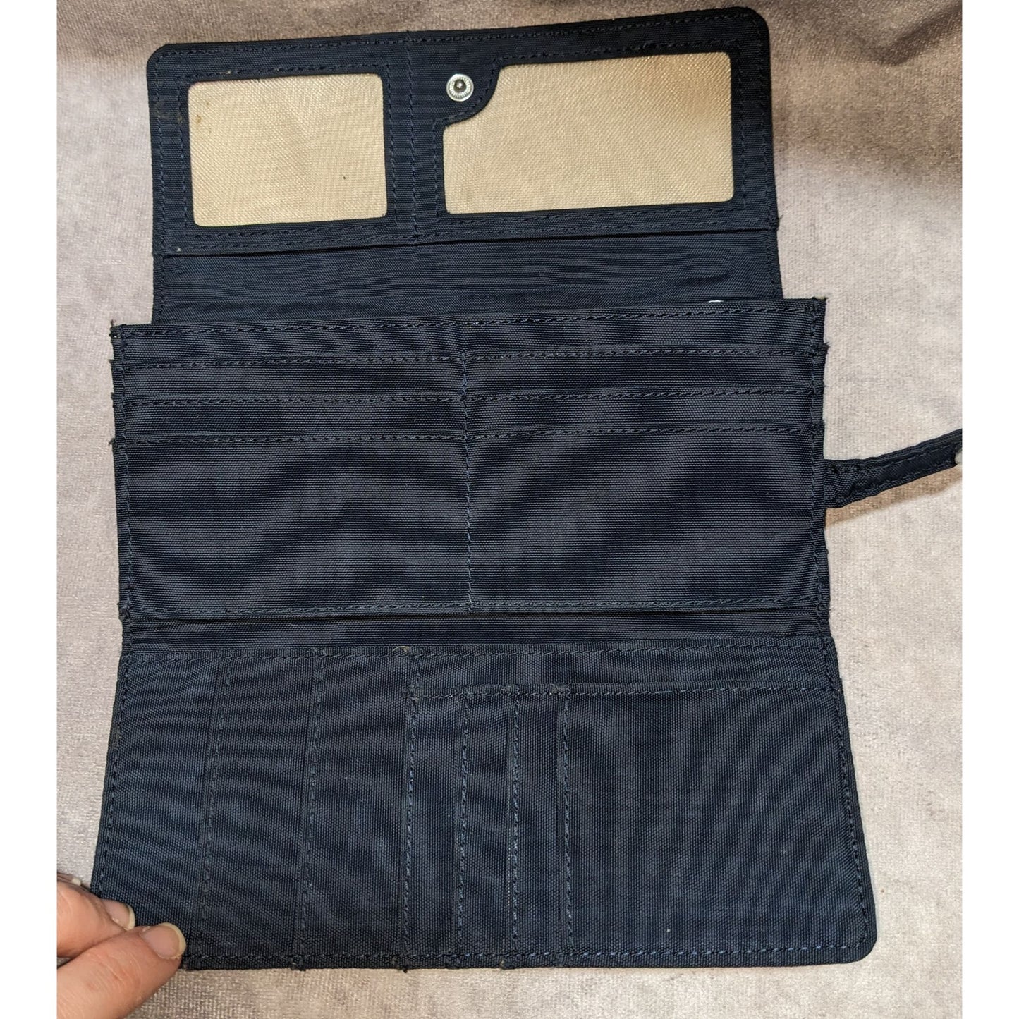 Preppy Sporty Kipling Navy Nylon Wallet