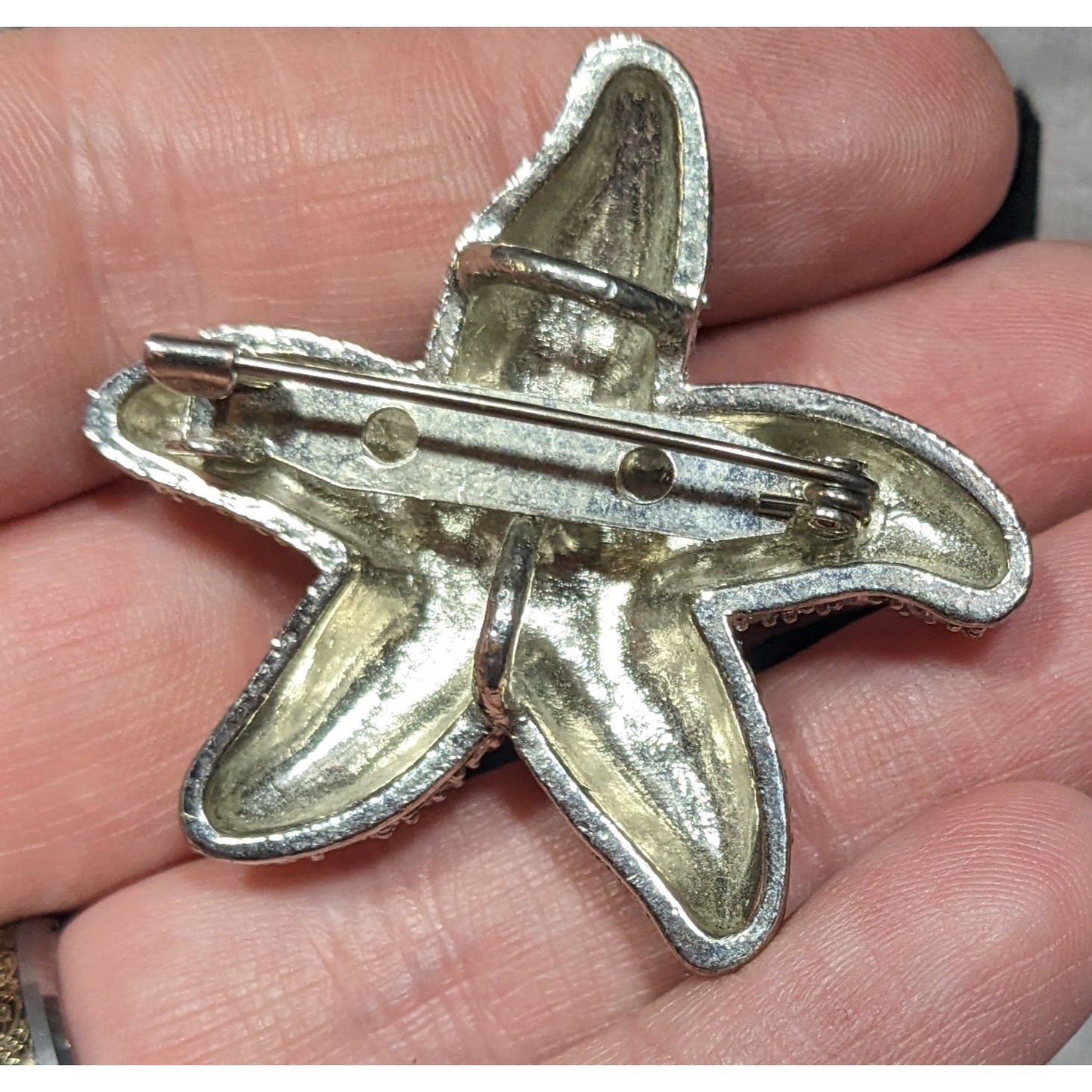 Stella & Dot Mermaidcore Blue And Silver Tone Starfish Brooch/Pendant