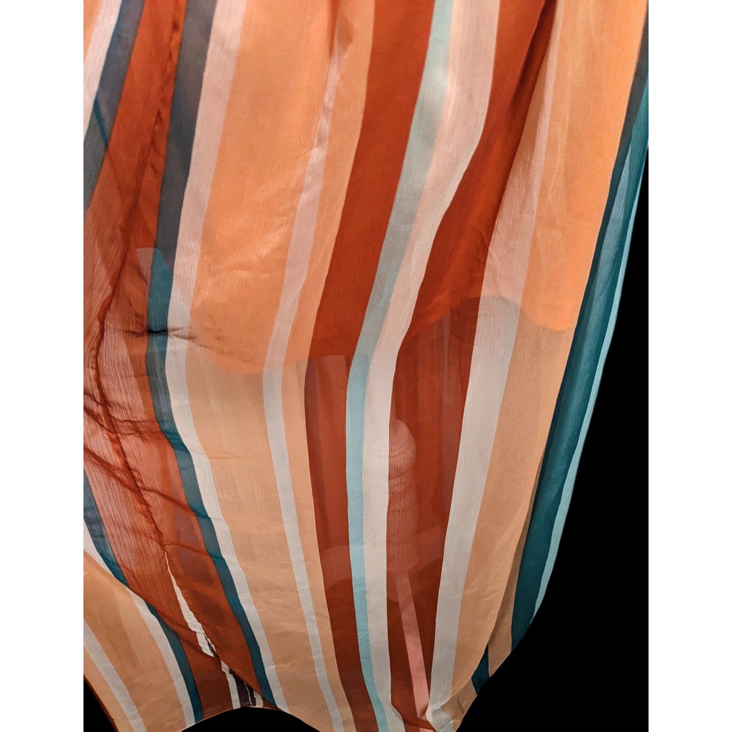 Vintage Spoon Jeans Striped Retro Sunset Maxi Skirt